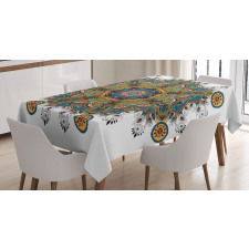 Tribal Paisley Boho Art Tablecloth