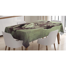 Winter Wild Wolf Forest Tablecloth