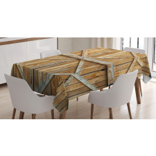 Wooden Timber Door Plank Tablecloth