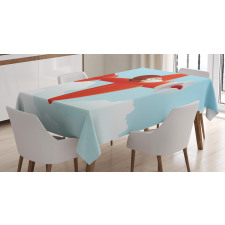 Airplane Flying Cloud Tablecloth