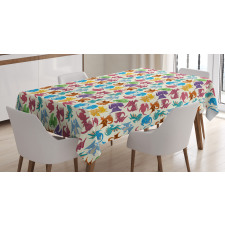 Children Pattern Colored Tablecloth