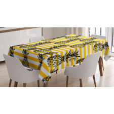 Retro Striped Vintage Tablecloth