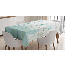 Floral Botany Blooms Tablecloth