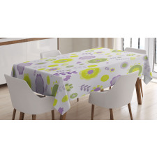 Funky Flowers Pattern Tablecloth