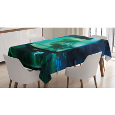 Martian UFO Alien Tablecloth
