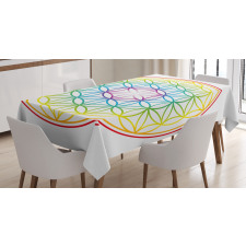 Radiant Flower of Life Tablecloth