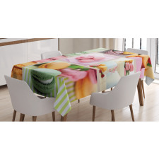 French Macaroon Coffee Tablecloth