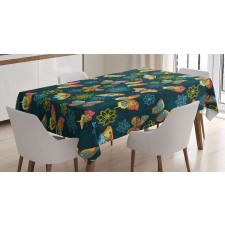 Butterflies and Flowers Tablecloth