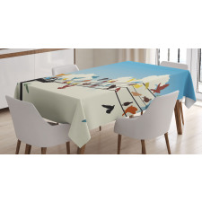 Animals Bird Silhouettes Tablecloth