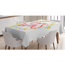 Love Wins Floral Wreath Tablecloth