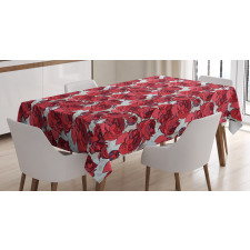 Vibrant Roses Bouquet Tablecloth