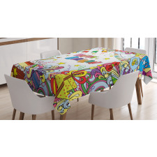 Colorful Cartoon Party Tablecloth