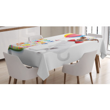 Dance Party Dog Cake Tablecloth