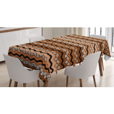 Tribal Wavy Lines Tablecloth