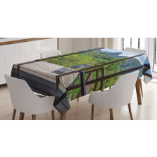 Sunny Day Mountain View Tablecloth