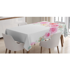 Floral Wreath Peony Tablecloth