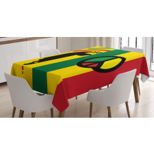 Reggae Music Peace Tablecloth