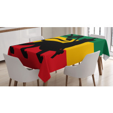Judah Lion Reggae Flag Tablecloth