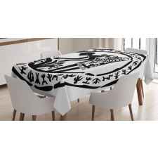 Tribe Woman Frame Tablecloth
