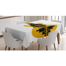 Electric Guitar Music Tablecloth