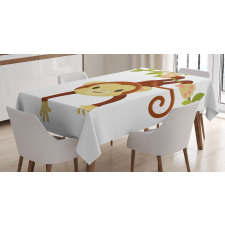 Cartoon Monkey on Liana Tablecloth