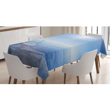 Icy Boat Sunny Weather Tablecloth