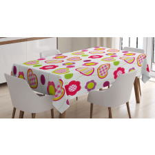 Patchwork Flowers Hearts Tablecloth