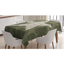 Grunge Star on Green Tablecloth