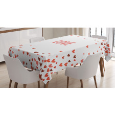 Romance Illustration Heart Tablecloth