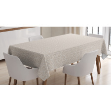Abstract Floral Scroll Tablecloth