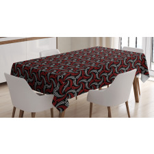 Curvy and Dotted Tablecloth