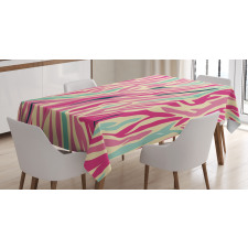 Funky Pastel Stripes Tablecloth