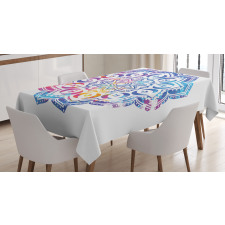 Mandala Effect Soft Colors Tablecloth