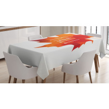 Low Poly Maple Leaf Tablecloth