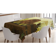 Cartoon Woodland Design Tablecloth
