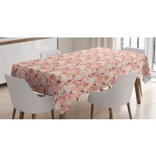 Pastel Retro Swirls Tablecloth