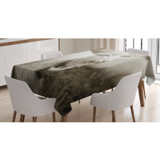 Fluffy Wooly Sheep Herd Tablecloth