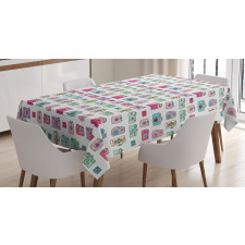 Retro Style Devices Tablecloth