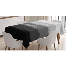 Brush Stroke Words Tablecloth