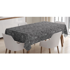 Random Dotted Lines Tablecloth