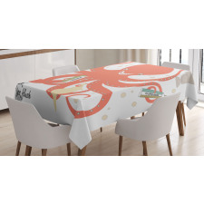Octopus Holding Sap Tablecloth