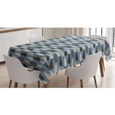 Abstract Art Silhouettes Tablecloth