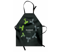 Weekend Coming in Work Circle Apron