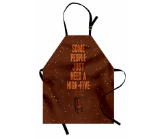 Funny High 5 in Face Words Apron