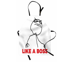 Cool Stickman and Like a Boss Apron