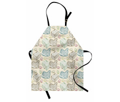 Animal Mother Babies Apron