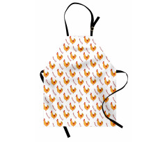 Doodle Chickens and Branches Apron