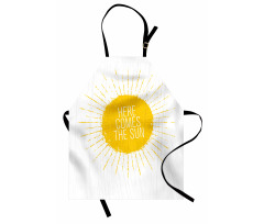 Sezon Mutfak Önlüğü Güneş Çizimiyle Yazın Gelişini Kutlayan Mesaj