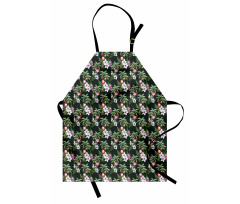 Exotic Flamingo Bouquet Apron