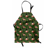 Exotic Bird and Monstera Apron